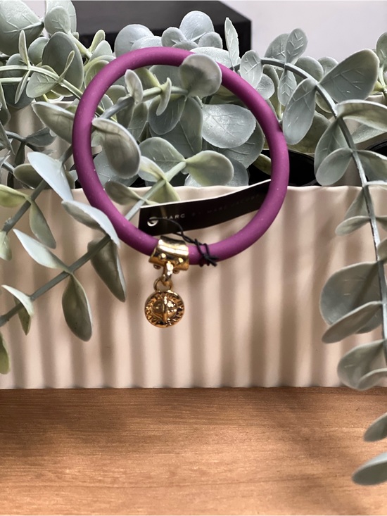 Marc By Marc Jacobs Jewelry - Marc by Marc Jacobs Purple Bangle Bracelet with Gold Charm